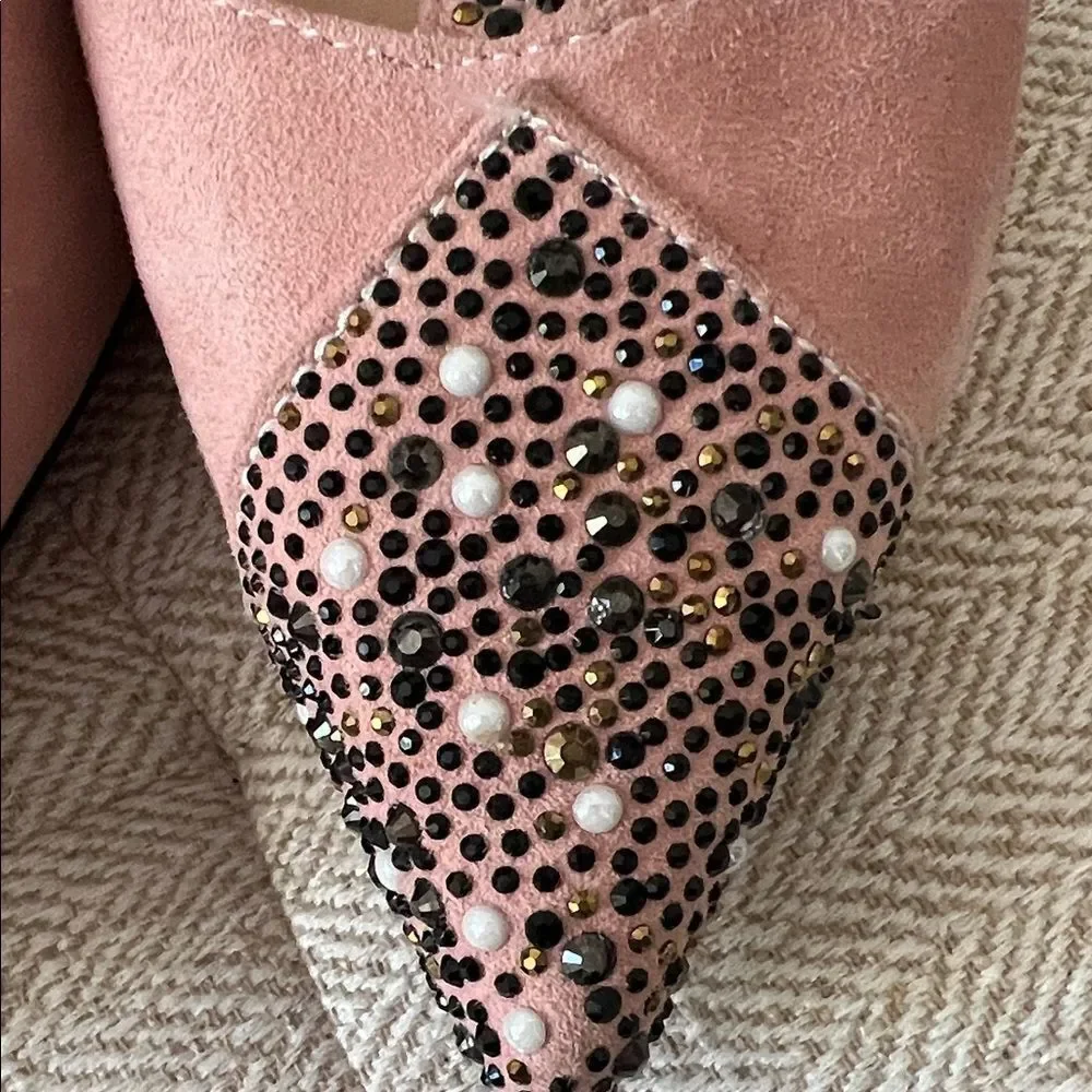 Like New! X Nisiman Rhinestone Bling Pump Blush Pink in Size 6/6.5 US